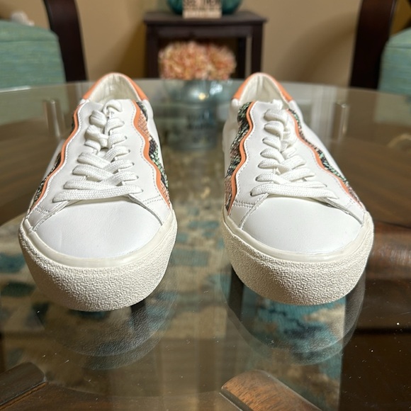 NEW!! Sidewalk Low-Top Sneakers in Snake Embossed Leather: Wave Edition Sz 7.5 - Picture 4 of 11